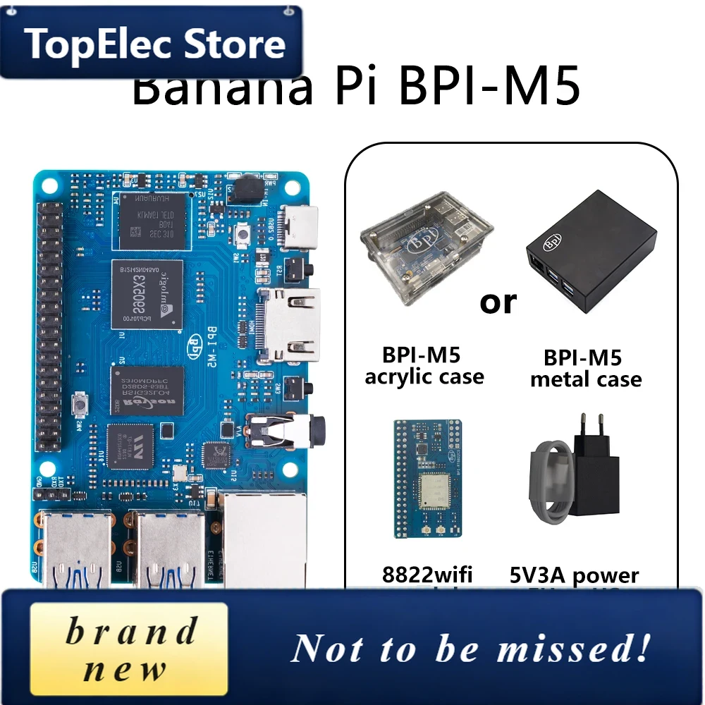 Banana Pi Bpi-M5 - 탑일렉 바나나 PI BPI-M5 세트 (케이스